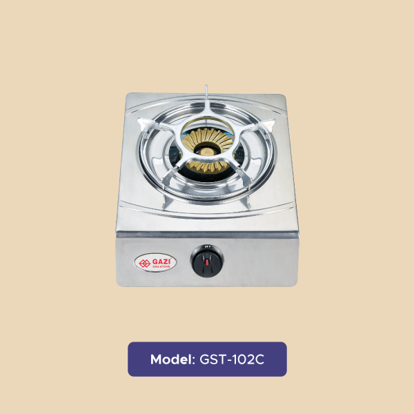 Gazi Gas Stove - Stainless Steel - GST - 102C